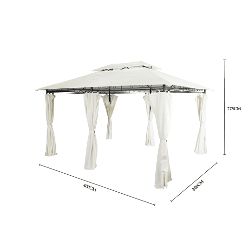 Pérgola RITA 275x400x300cm cor bege