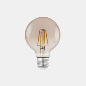 Lâmpada de filamento decorativo GLOBE fumado E27