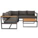 Set de jardín BRISA con 2 sofás y 1 mesa color gris y roble Set de jardín BRISA con 2 sofás y 1 mesa color gris y roble Gris/ Madera