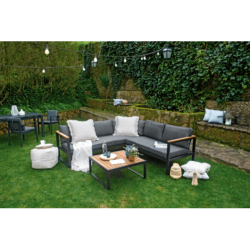 Set de jardim BRISA cor cinza e carvalho