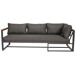 Set de jardín BRISA con 2 sofás y 1 mesa color gris y roble Set de jardín BRISA con 2 sofás y 1 mesa color gris y roble Gris/ Madera
