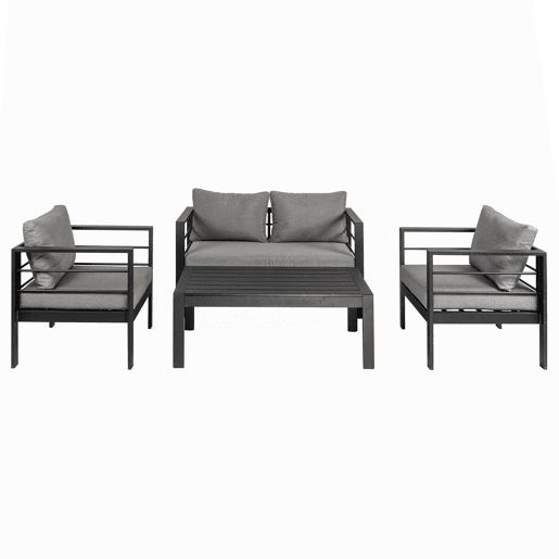 Set de jardim LANDA com 2 poltronas, sofás 2 lugares e mesa