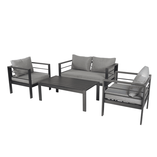 Set de jardim LANDA com 2 poltronas, sofás 2 lugares e mesa