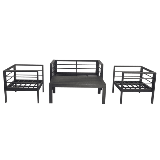 Set de jardim LANDA com 2 poltronas, sofás 2 lugares e mesa