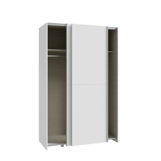 Roupeiro MANDALORE II portas deslizantes 120x190cm branco
