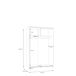 Armario MANDALORE II puertas correderas blanco Armario MANDALORE II puertas correderas blanco Blanco