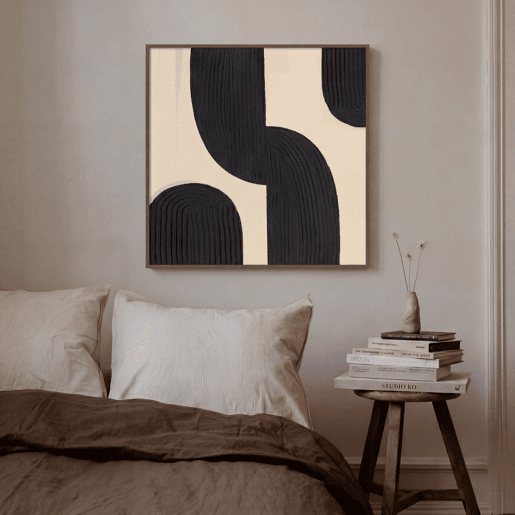 Quadro original PIRULETAS II relevo 55x55cm marca MARCOMUEBLE