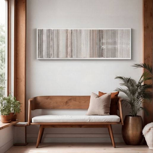 Quadro original MEDITERRANEA com relevo 50x150cm MARCOMUEBLE