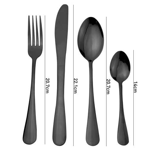 Conjunto de talheres BLACK 16 peças da marca CONFORAMA
