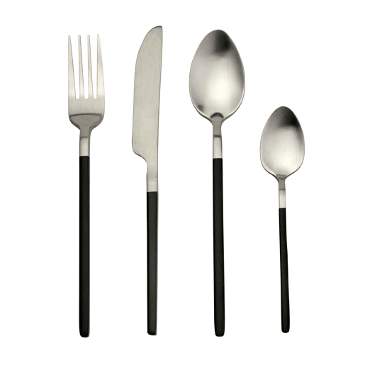 Conjunto de talheres SILVER BLACK 16 peças CONFORAMA
