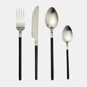 Conjunto de talheres SILVER BLACK 16 peças CONFORAMA