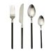Cuberteria SILVER BLACK de acero inoxidable 16 piezas CONFORAMA Cuberteria SILVER BLACK de acero inoxidable 16 piezas CONFORAMA Negro