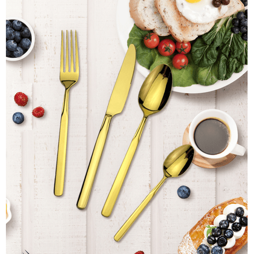 Conjunto de talheres BASIC GOLD 16 peças CONFORAMA