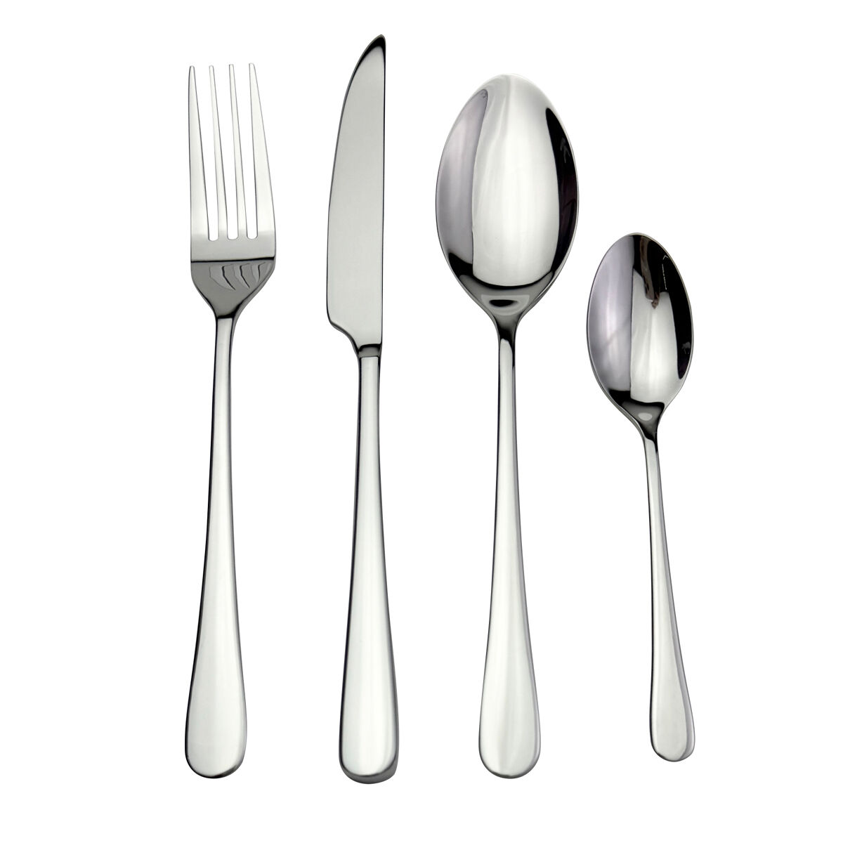 Cuberteria basic silver de acero inoxidable 16 piezas conforama