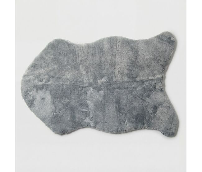 Alfombra poliéster rabbit 60x90cm color gris