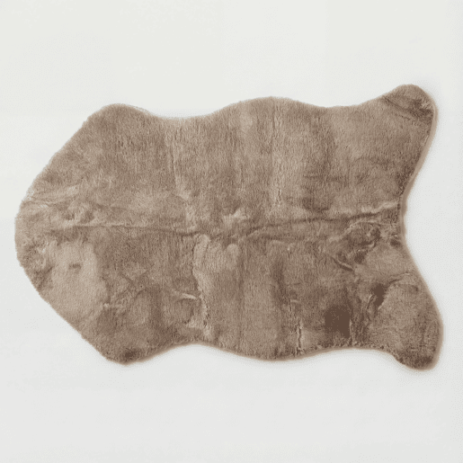 Tapete de poliéster RABBIT 60x90cm cor taupe