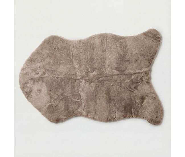 Alfombra poliéster rabbit 60x90cm color taupe