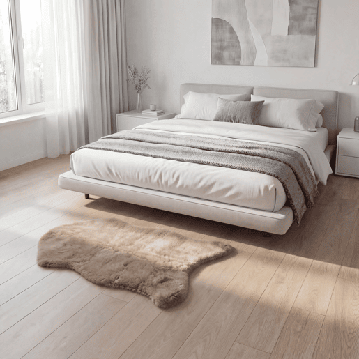 Tapete de poliéster RABBIT 60x90cm cor taupe
