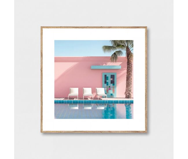 Cuadro paradise 35x35cm multicolor