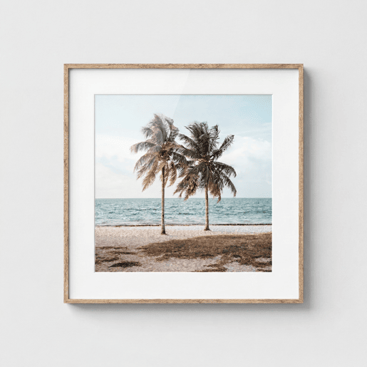 Quadro PALMERAS 35x35cm tons de verde