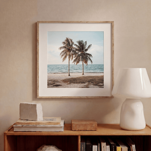 Quadro PALMERAS 35x35cm tons de verde