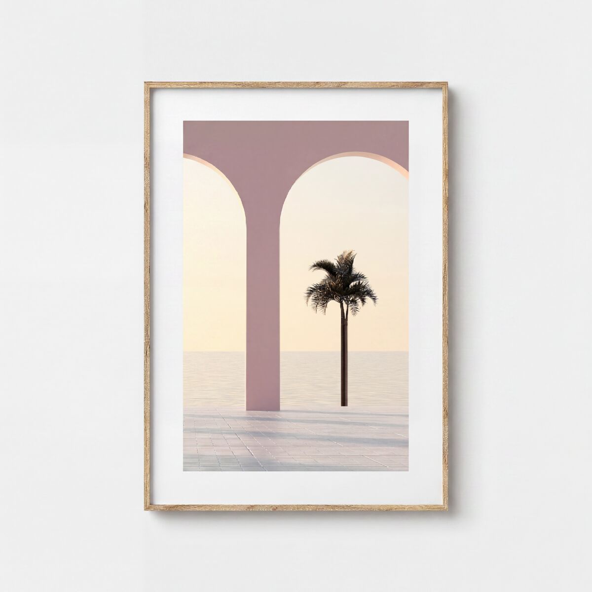 Cuadro palmera arco 35x50cm diseño tropical