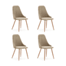Conjunto de 4 cadeiras SEUL cor verde