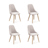 Conjunto de 4 cadeiras SEUL cor cinza claro