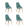 Conjunto de 4 de cadeiras SEUL verde água