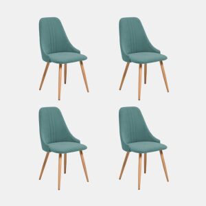 Conjunto de 4 de cadeiras SEUL verde água