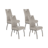 Conjunto de 4 cadeiras BEATE cor cinza claro