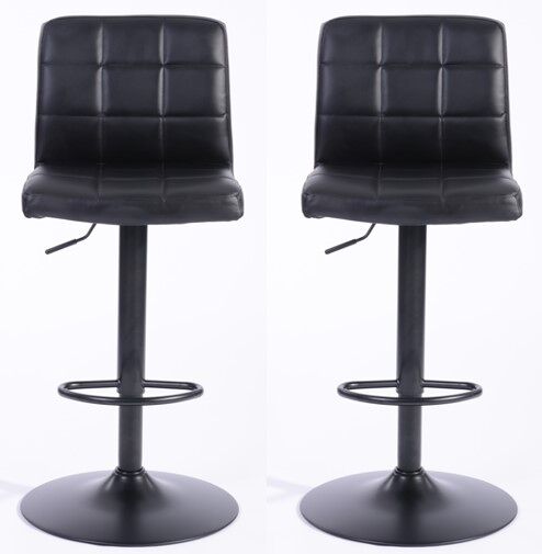 Pack de 2 taburetes ajustables benphan negro