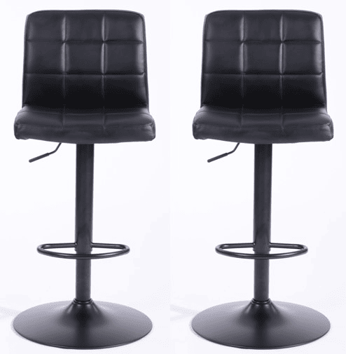 Conjunto de 2 bancos ajustáveis BENPHAN preto