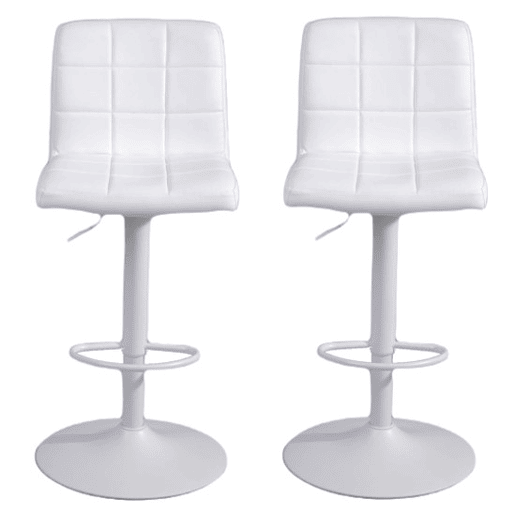 Conjunto de 2 bancos ajustáveis BENPHAN branco