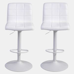 Conjunto de 2 bancos ajustáveis BENPHAN branco