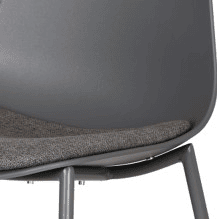 Conjunto de 2 cadeiras de cozinha CUSHION fixa cinza Conjunto de 2 cadeiras de cozinha CUSHION fixa cinza