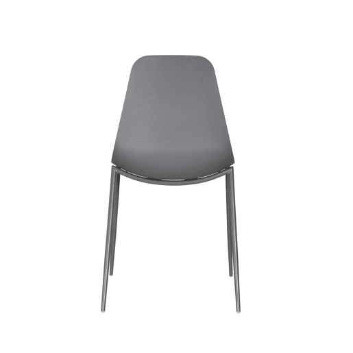 Conjunto de 2 cadeiras de cozinha CUSHION fixa cinza Conjunto de 2 cadeiras de cozinha CUSHION fixa cinza