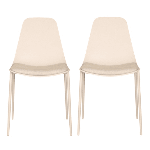Conjunto de 2 cadeiras de cozinha CUSHION fixa bege Conjunto de 2 cadeiras de cozinha CUSHION fixa bege