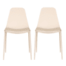 Conjunto de 2 cadeiras de cozinha CUSHION fixa bege