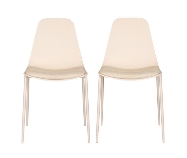 Pack de 2 sillas de cocina cushion fija pp beige