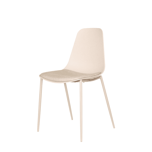 Conjunto de 2 cadeiras de cozinha CUSHION fixa bege Conjunto de 2 cadeiras de cozinha CUSHION fixa bege
