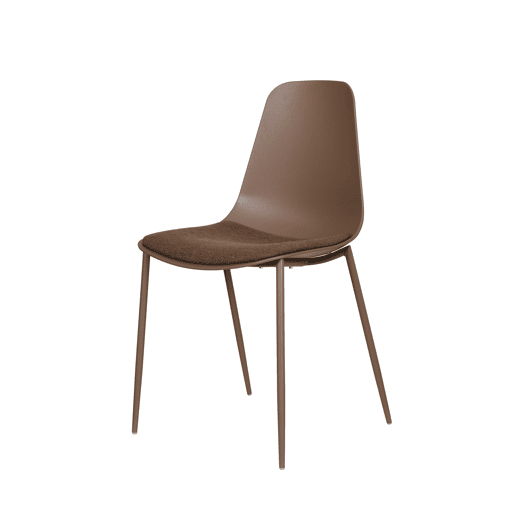 Conjunto de 2 cadeiras de cozinha CUSHION fixa castanho