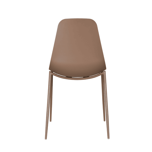 Conjunto de 2 cadeiras de cozinha CUSHION fixa castanho