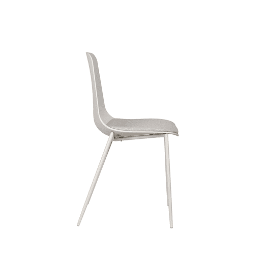 Conjunto de 2 cadeiras de cozinha CUSHION fixa branca
