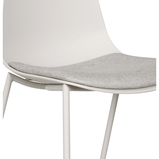 Conjunto de 2 cadeiras de cozinha CUSHION fixa branca
