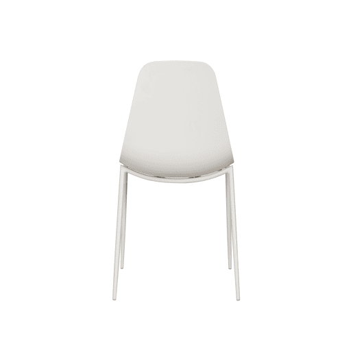 Conjunto de 2 cadeiras de cozinha CUSHION fixa branca