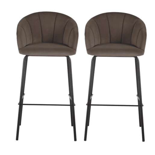 Conjunto de 2 bancos altos NIGHT castanho