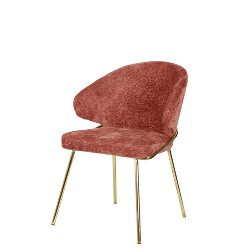 Conjunto de 2 cadeiras de jantar TELMA cor bordô