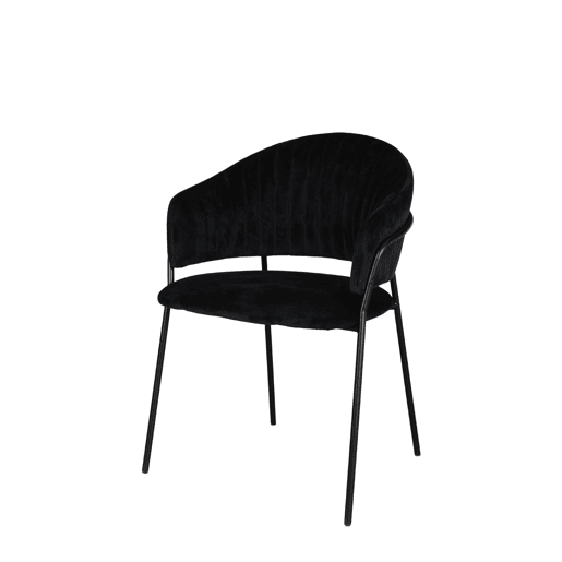 Conjunto de 2 cadeiras de jantar SHAUNI cor preto