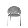 Conjunto de 2 cadeiras de jantar SHAUNI cor cinza claro